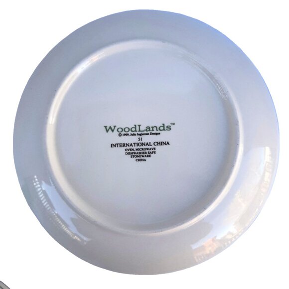 Vintage Woodlands by INTERNATIONAL CHINA Salad Plates 7.75” Set of 4 - Picture 5 of 6